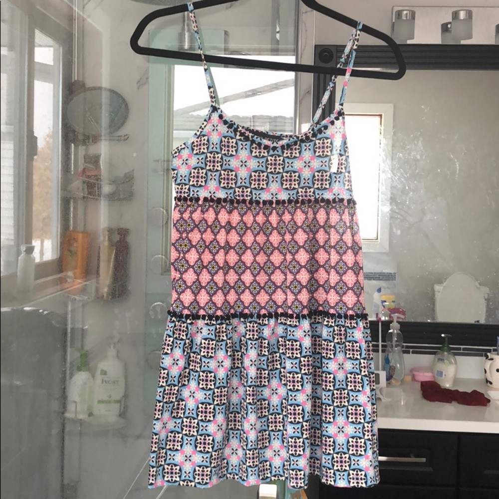 SOLD Topshop pom pom mini dress floral sz2 like new - Picture 1 of 8